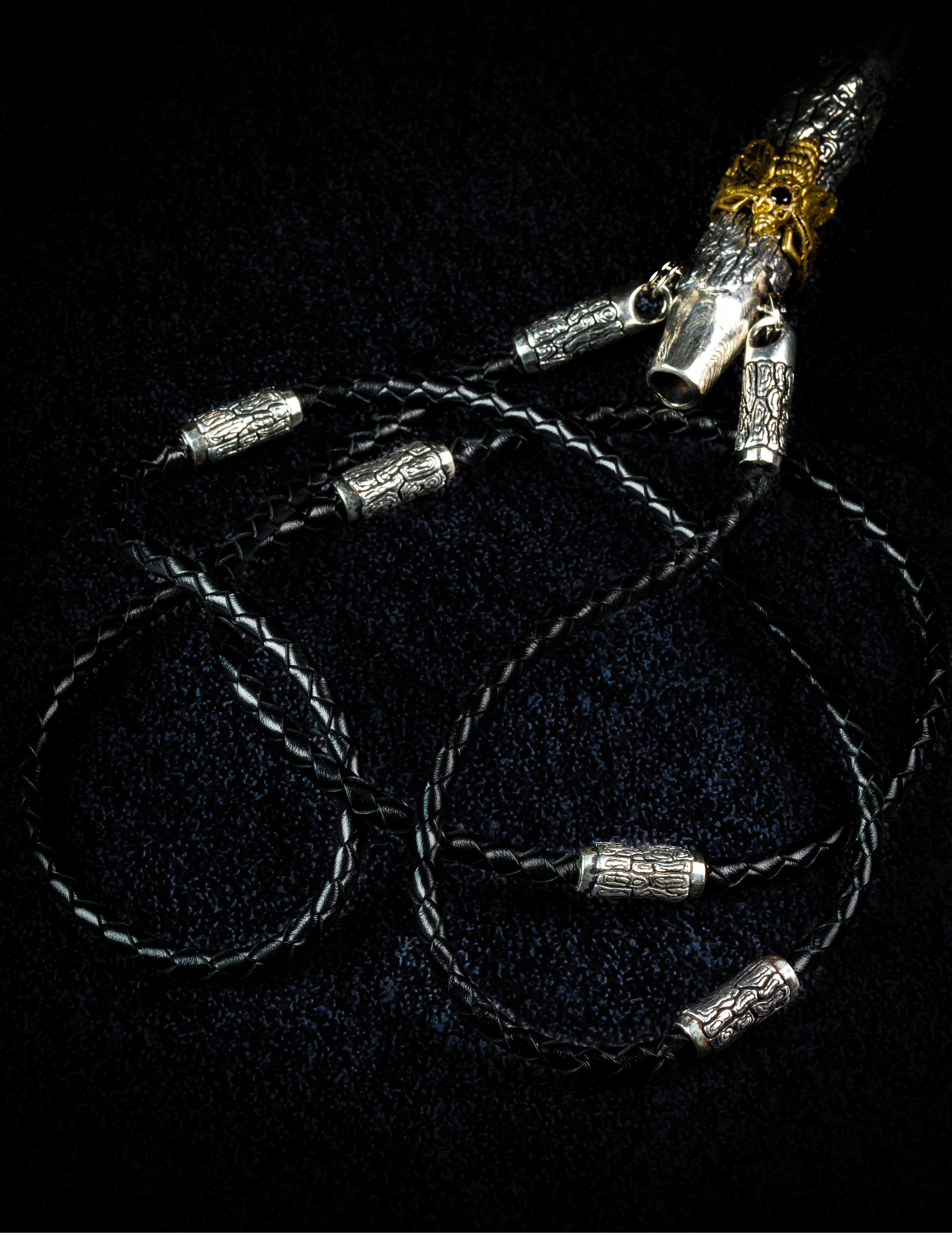 Изображение Leather necklace KARMA Wood №1 Изображение Leather necklace KARMA Wood №1