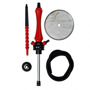HOOKAH SET GIPSY RED  WITH GLASS