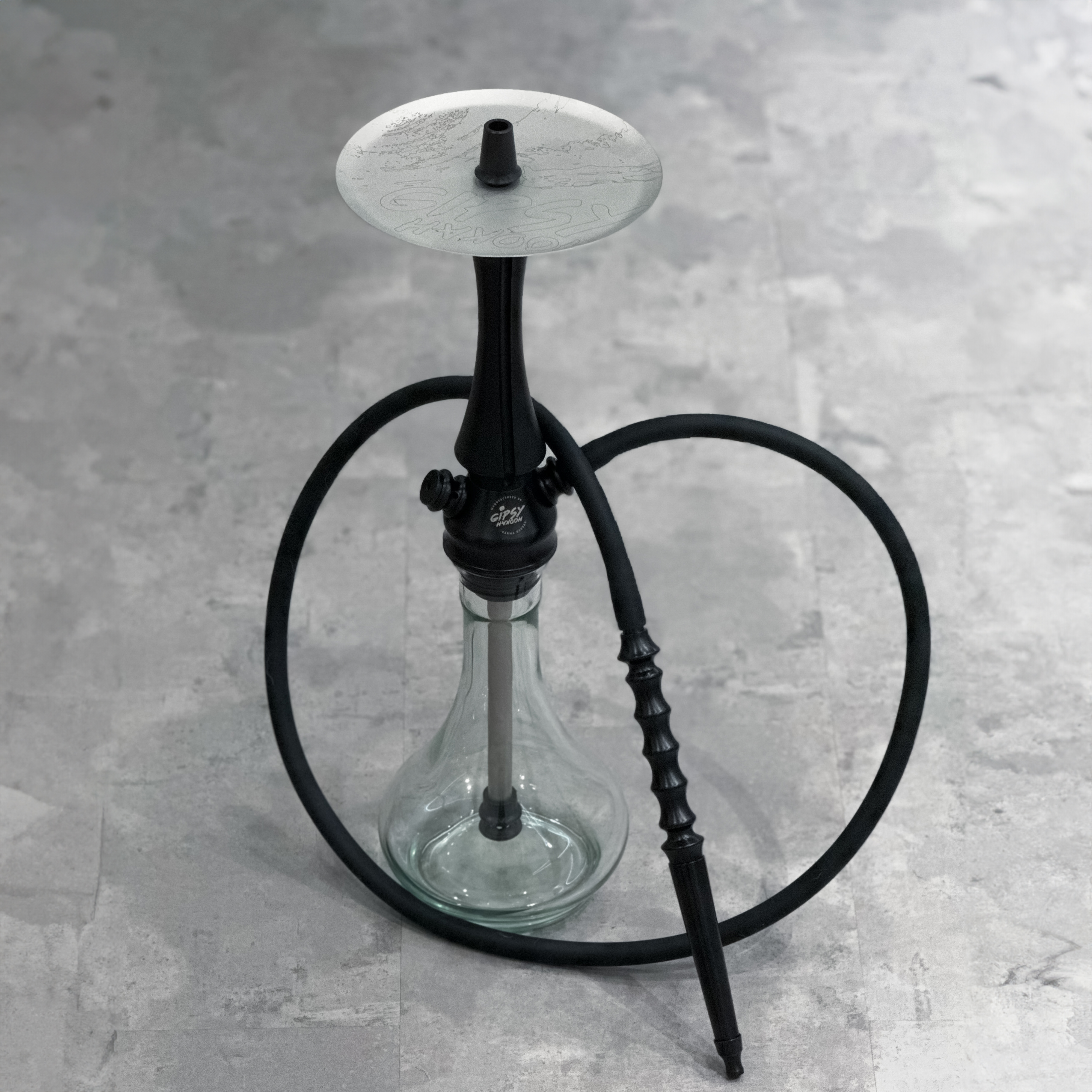 Изображение HOOKAH SET GIPSY BLACK WITH GLASS №1