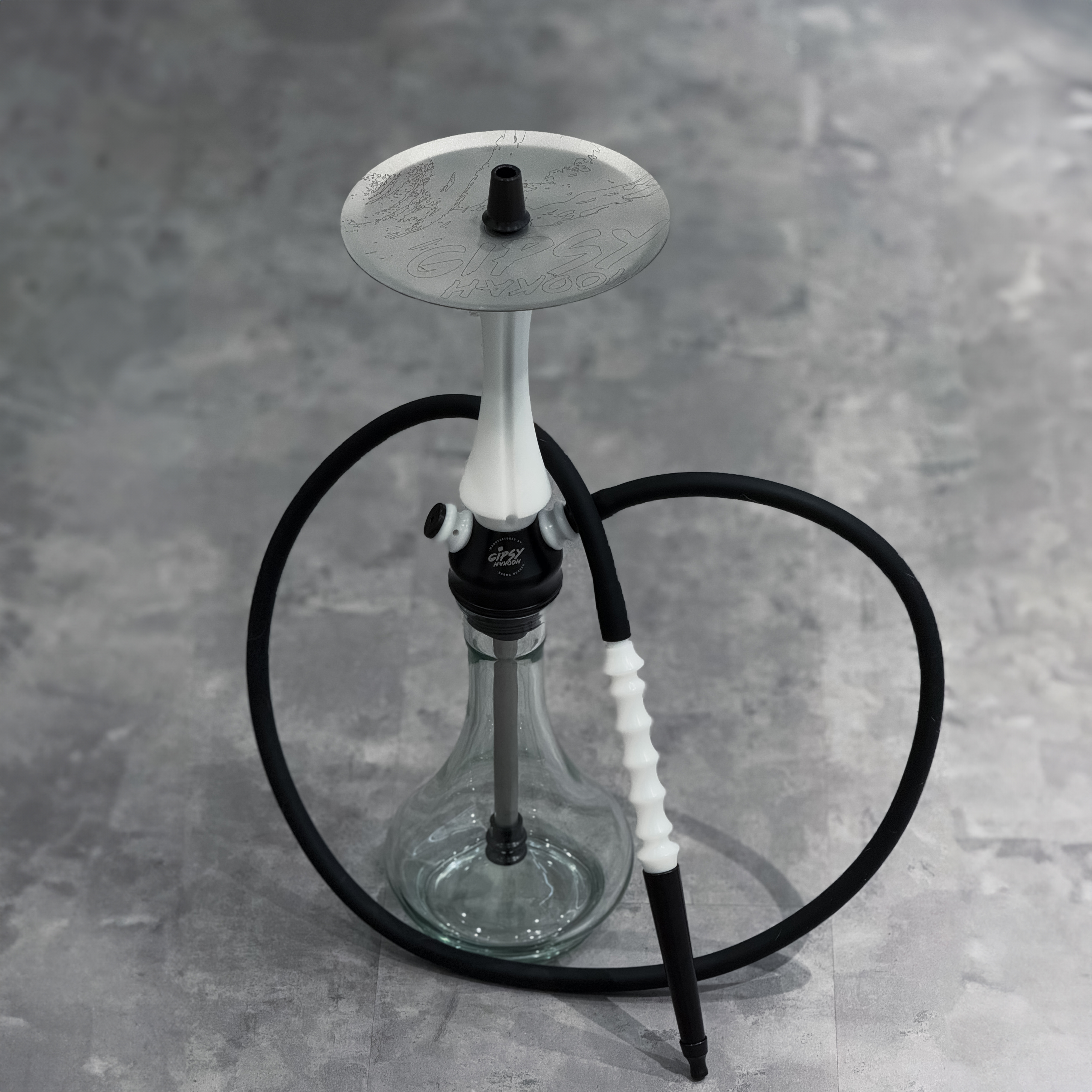 Изображение HOOKAH SET GIPSY WHITE WITH GLASS №1